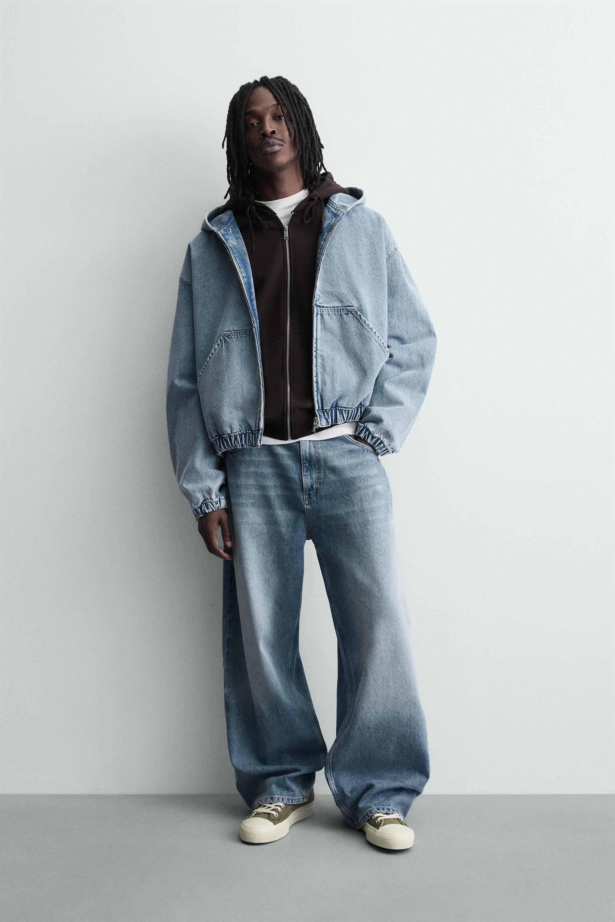 BLOUSON DÉLAVÉ À CAPUCHE